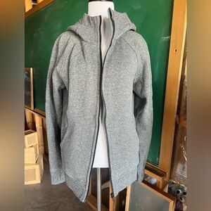 Lululemon zip hoodie. Gray with light gray speckles. Size 12.